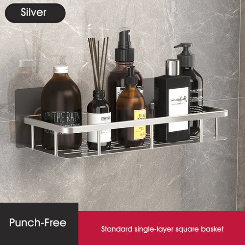 Bathroom No-drill Corner Wall Mount Shelf Storage Rack