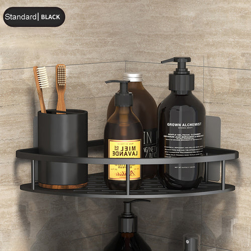 Bathroom No-drill Corner Wall Mount Shelf Storage Rack