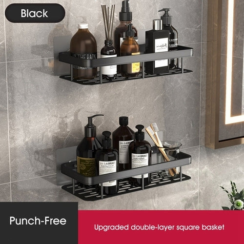 Bathroom No-drill Corner Wall Mount Shelf Storage Rack