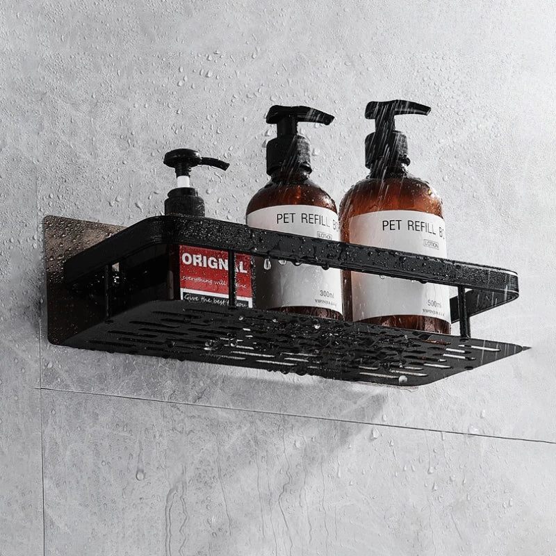 Bathroom No-drill Corner Wall Mount Shelf Storage Rack
