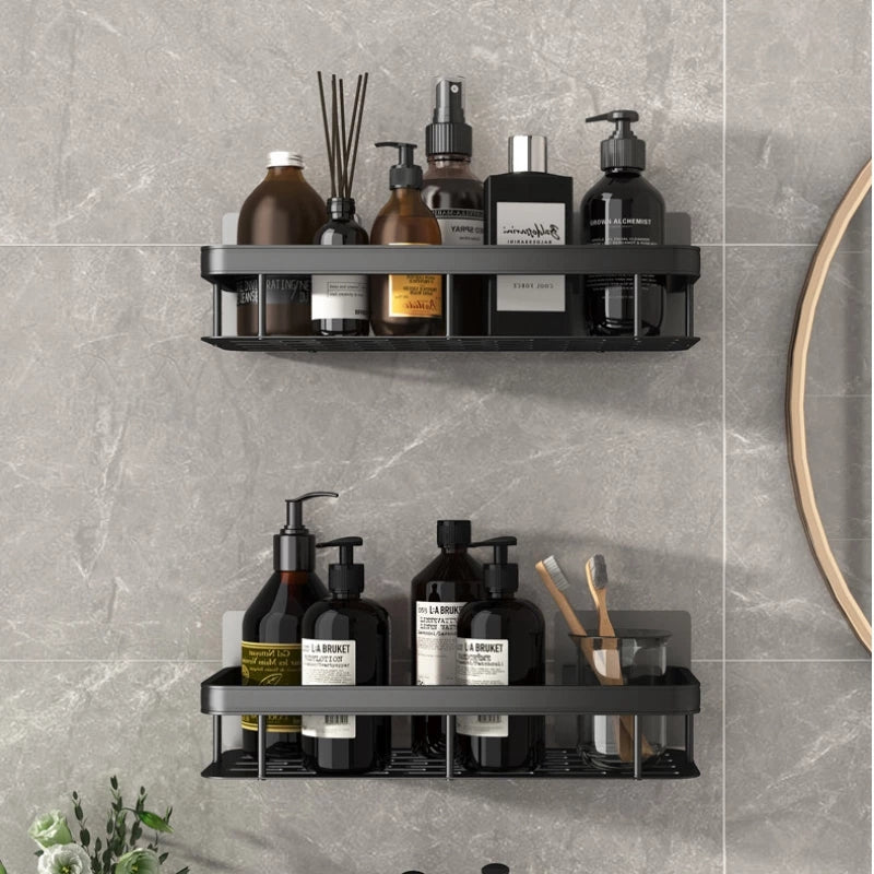 Bathroom No-drill Corner Wall Mount Shelf Storage Rack
