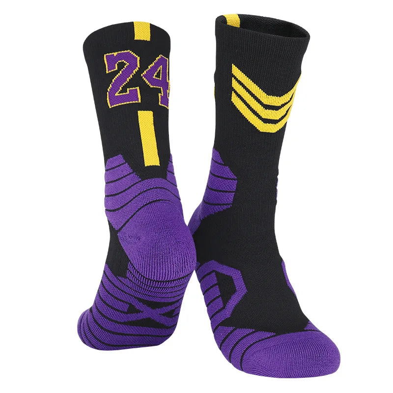 Men's Basketball Number Sports Socks