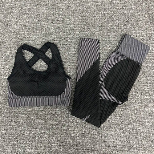 2/3PCS Seamless Women Workout Sportswear Gym Fitness Set