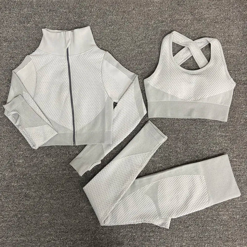 2/3PCS Seamless Women Workout Sportswear Gym Fitness Set