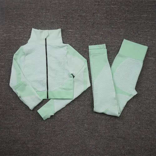 2/3PCS Seamless Women Workout Sportswear Gym Fitness Set