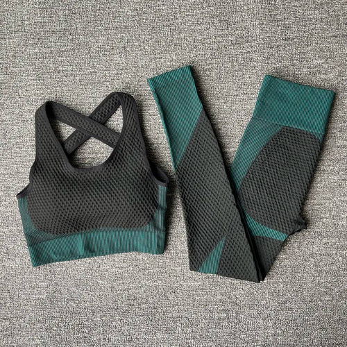 2/3PCS Seamless Women Workout Sportswear Gym Fitness Set