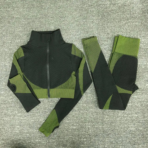 2/3PCS Seamless Women Workout Sportswear Gym Fitness Set