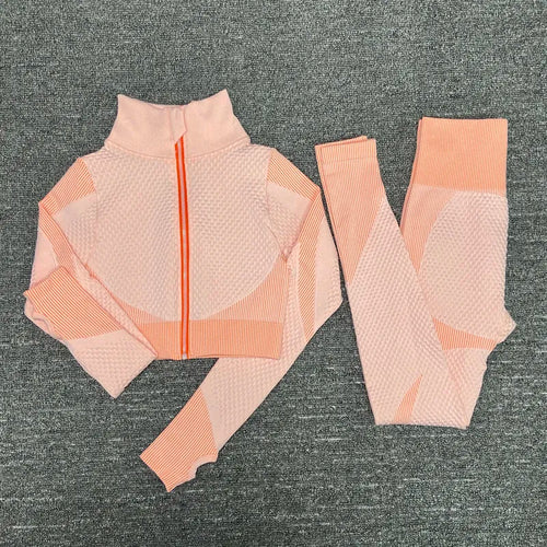 2/3PCS Seamless Women Workout Sportswear Gym Fitness Set