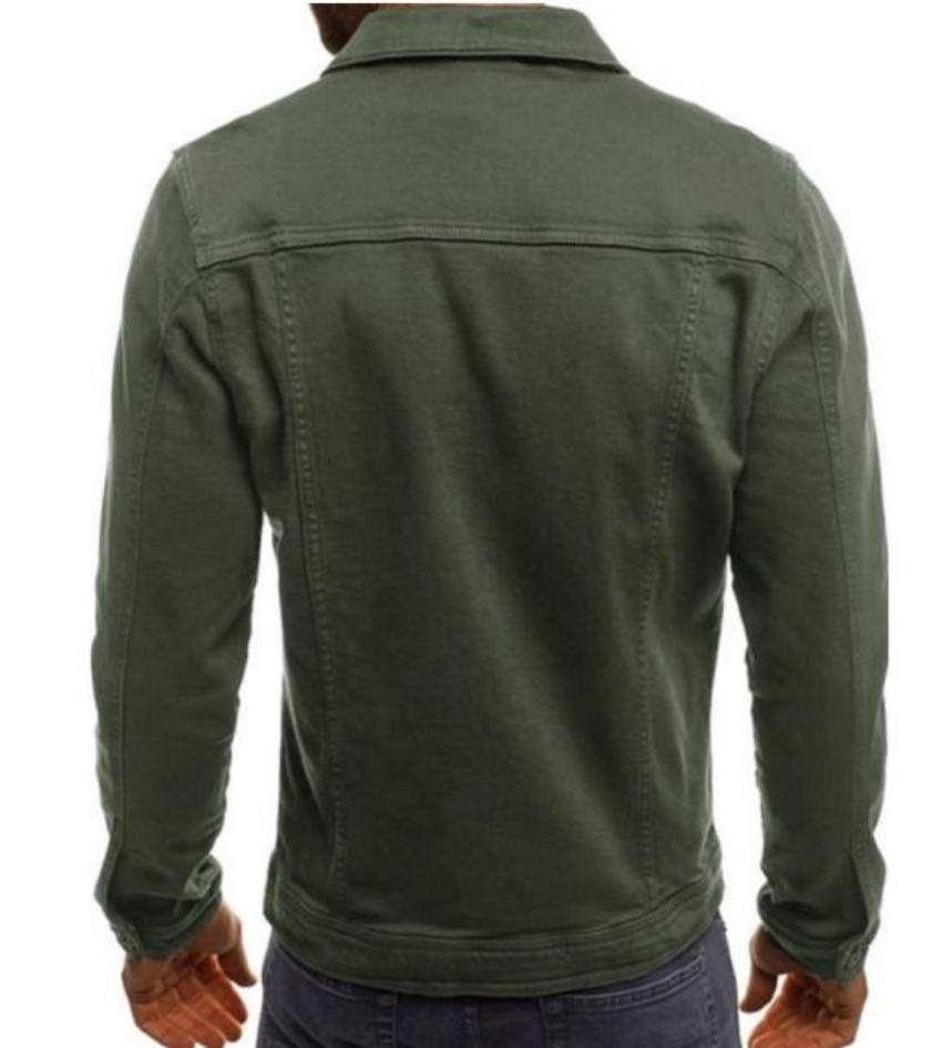Mens Casual Dual Pocket Denim Jacket