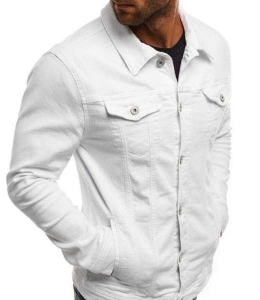 Mens Casual Dual Pocket Denim Jacket