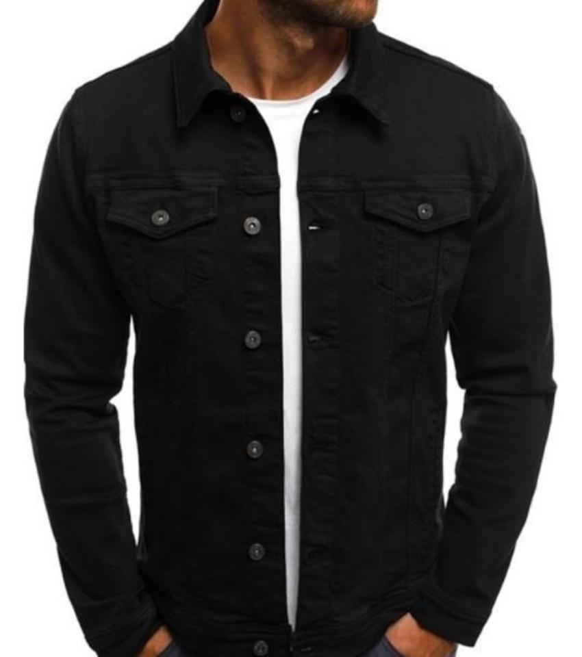 Mens Casual Dual Pocket Denim Jacket