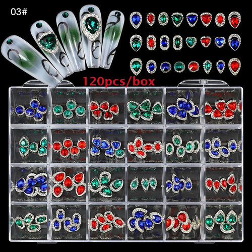2800pcs Luxury Shiny Diamond Nail Art Rhinestones Crystal Decorations
