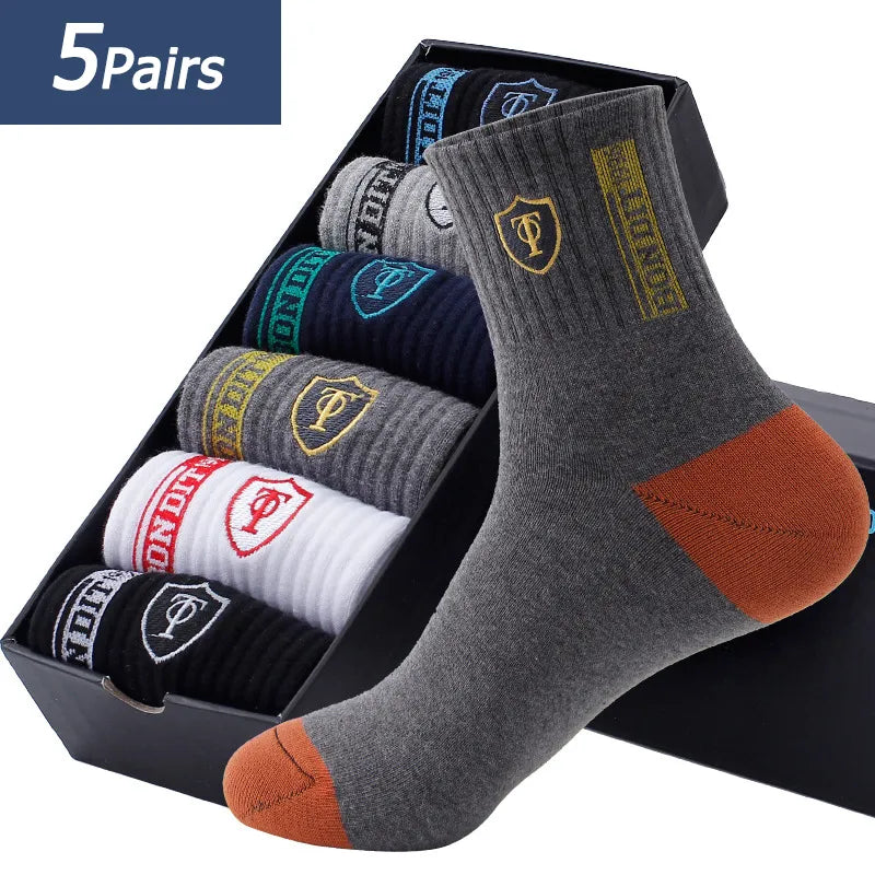 5 Pairs Mens Sports Socks