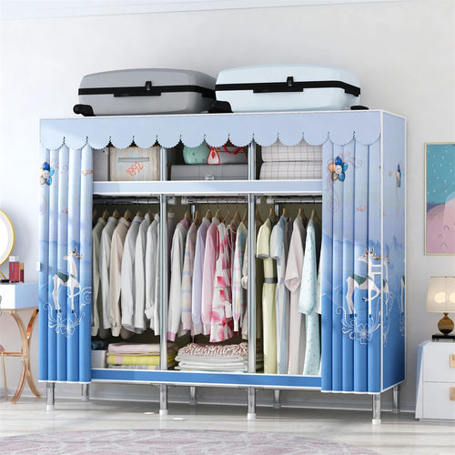 Wardrobe 170/205/250x45x170cm 26mm Steel Pipe Assembly
