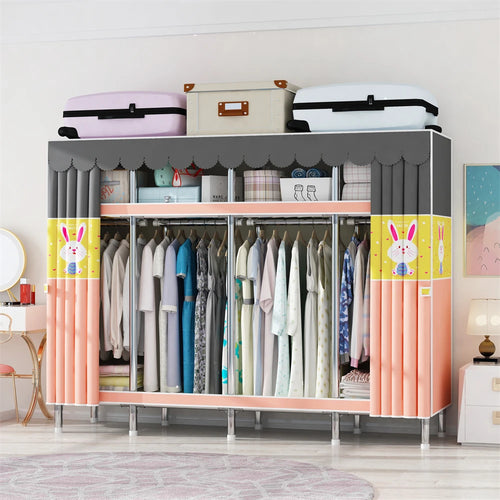 Wardrobe 170/205/250x45x170cm 26mm Steel Pipe Assembly