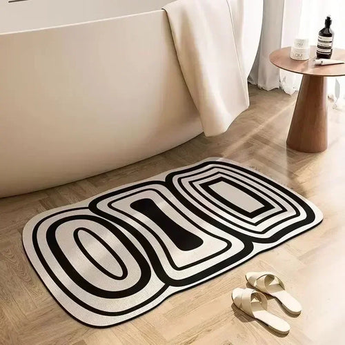 Irregular Shaped Diatomaceous Mud Soft Bathroom Floor Mat