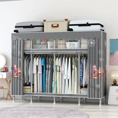 Wardrobe 170/205/250x45x170cm 26mm Steel Pipe Assembly