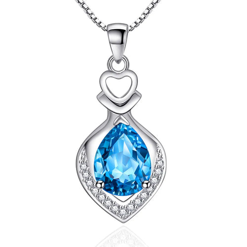 925 Sterling Silver Irregular Heart Moon Necklace