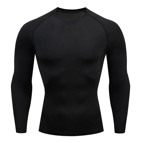 Men Workout Long Sleeve Gym Running Sportshirt