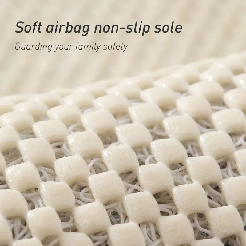 Non-Slip Shower Mat with Quick Drying PVC Loofah