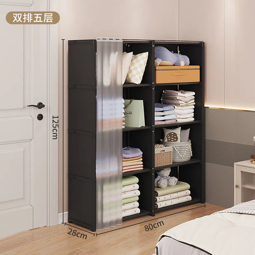 Foldable Multi-layer Wardrobe Dustproof Simple Assembly DIY
