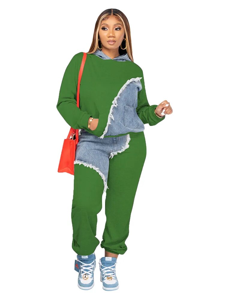 Women Two Piece Hoodie Set