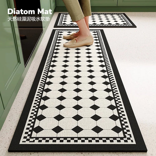 Super Absorbent Diatom Mud Soft Floor Mat Anti-Slip Quick-Drying Rug