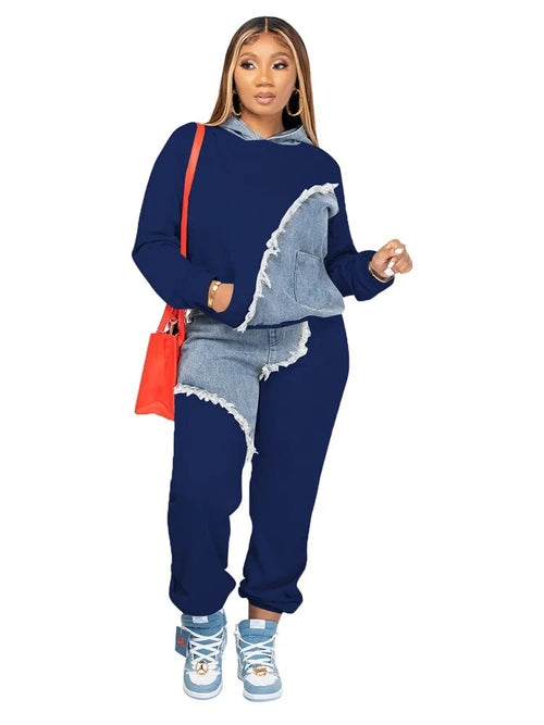 Women Two Piece Hoodie Set