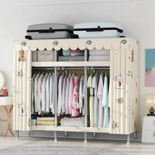 Wardrobe 170/205/250x45x170cm 26mm Steel Pipe Assembly