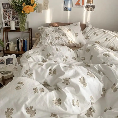 Student Minimalist Four Piece Dormitory Bedding Set