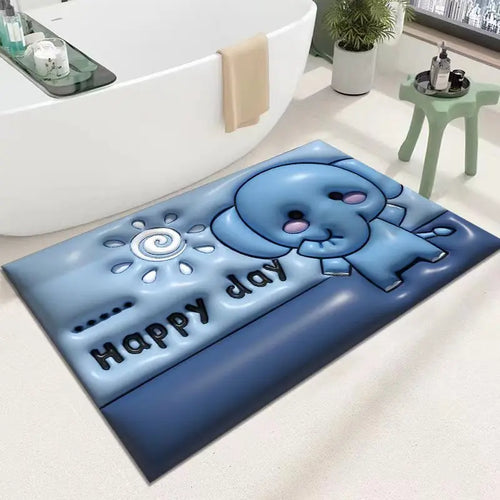 Soft Diatom Mud Carpet 3D Expansion Small Flower Floor Mat