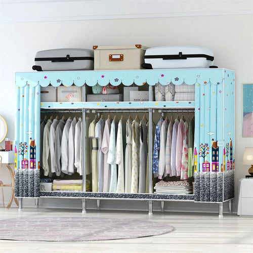 Wardrobe 170/205/250x45x170cm 26mm Steel Pipe Assembly