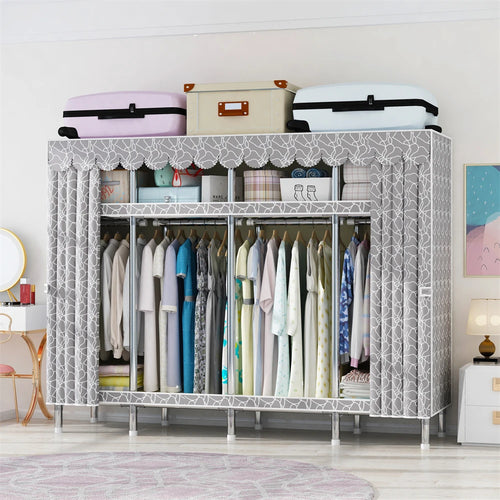 Wardrobe 170/205/250x45x170cm 26mm Steel Pipe Assembly