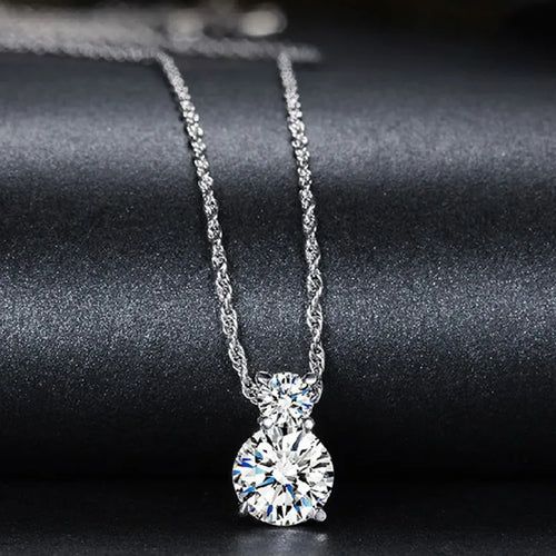 925 Sterling Silver Irregular Heart Moon Necklace