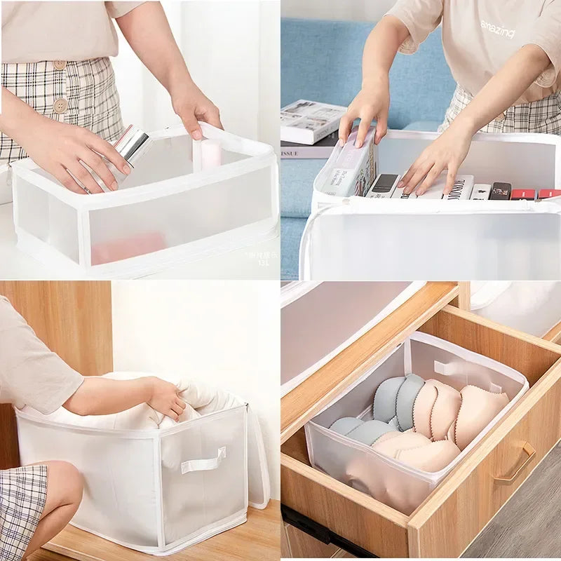 Large Capacity Waterproof Folding Bedroom Storage Box With Handle