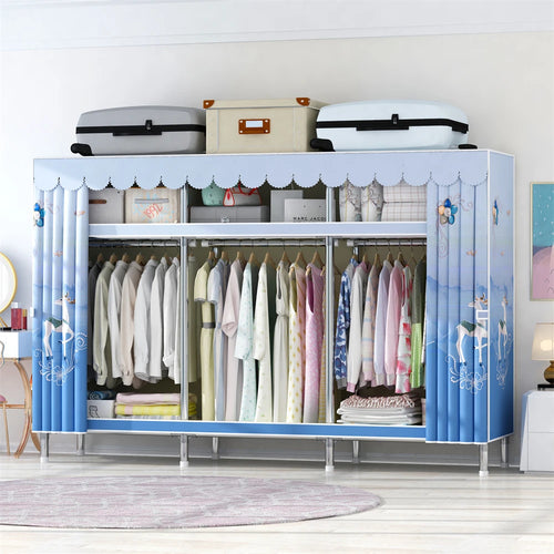 Wardrobe 170/205/250x45x170cm 26mm Steel Pipe Assembly