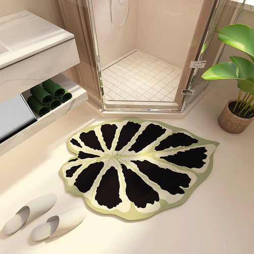 Super Absorbent Non Slip Leaf Shape Bath Mat