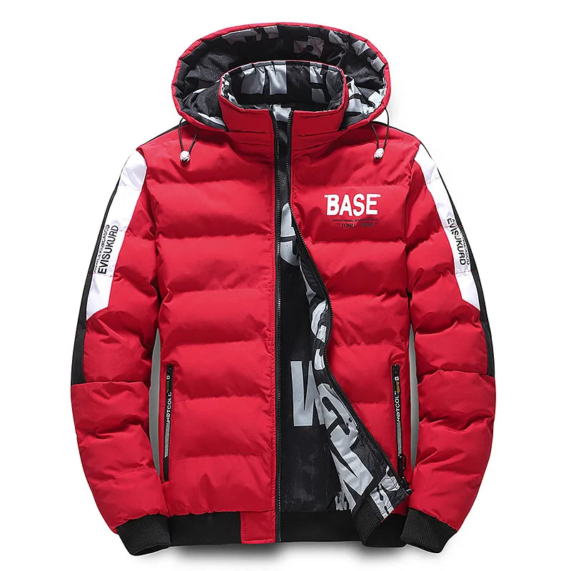 Men Autumn Winter Cotton Jacket Warm Comfortable Padded Thickened Down