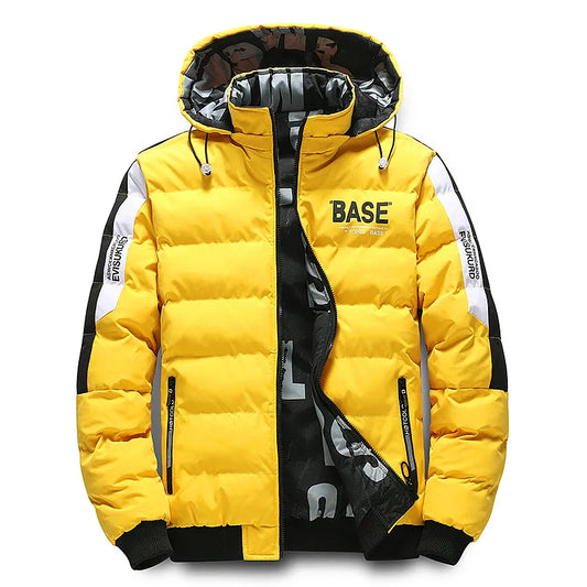 Men Autumn Winter Cotton Jacket Warm Comfortable Padded Thickened Down