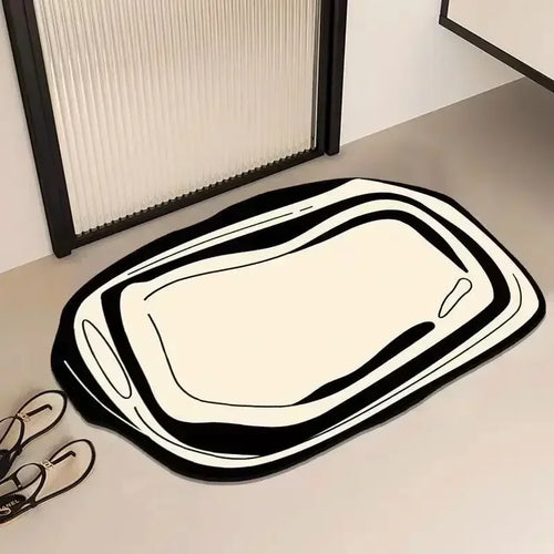 Irregular Shaped Diatomaceous Mud Soft Bathroom Floor Mat