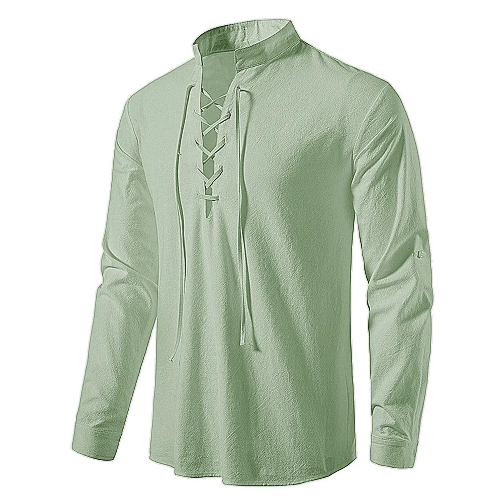 Men's Casual Cotton Linen Shirt