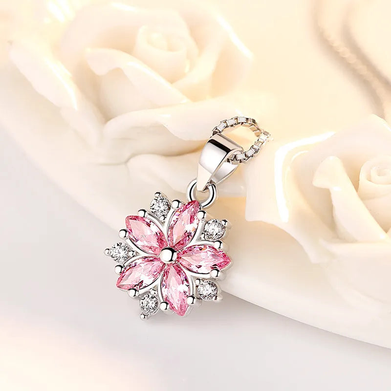 925 Sterling Silver Irregular Heart Moon Necklace