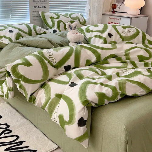 Student Minimalist Four Piece Dormitory Bedding Set