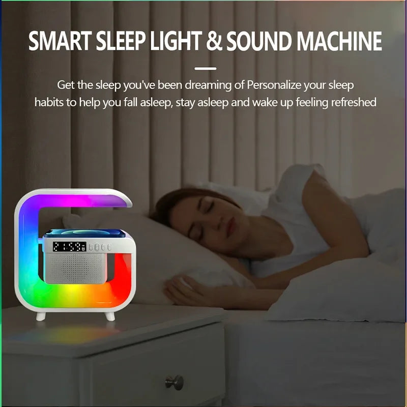 Multifunction Wireless Charger Stand Bluetooth 5.0 Speaker FM TF RGB