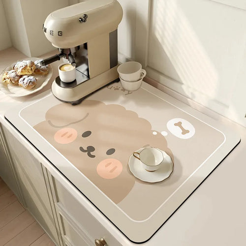 Large Kitchen Super Absorbent Diat. Dish Draining Mat