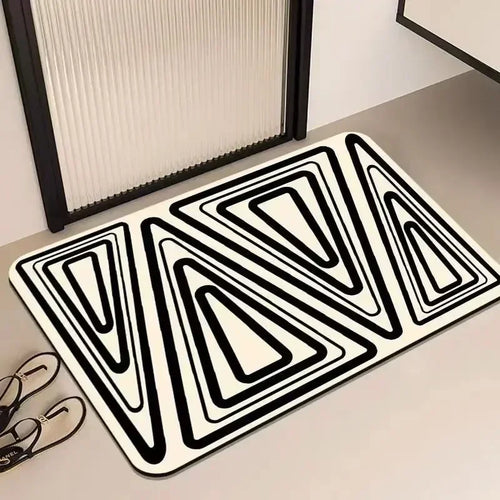 Irregular Shaped Diatomaceous Mud Soft Bathroom Floor Mat