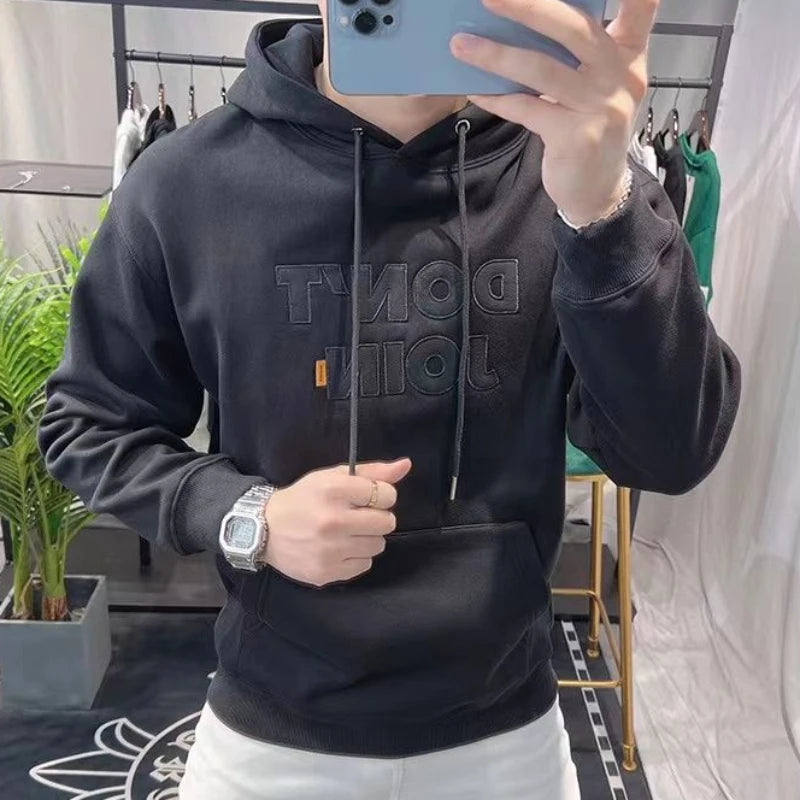 Men Hoodies Slim Fit Male Hood Fleeced