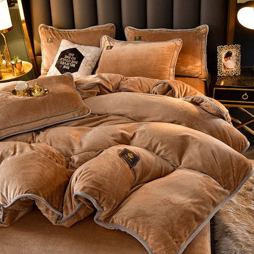 Luxury Milk Fleece High End Ultra-thick Bedding Set