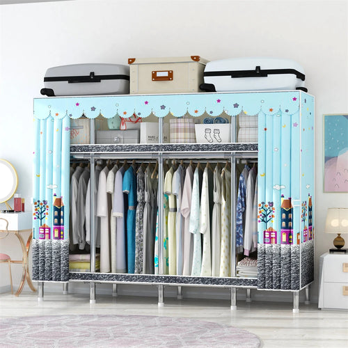 Wardrobe 170/205/250x45x170cm 26mm Steel Pipe Assembly