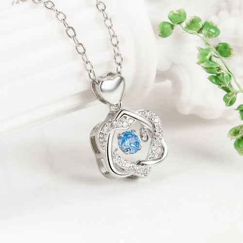 925 Sterling Silver Irregular Heart Moon Necklace